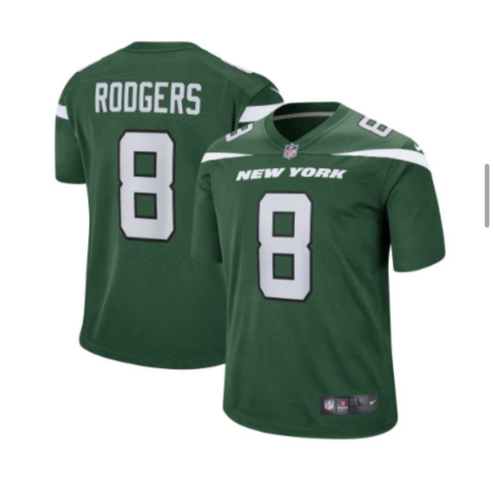 Aaron Rodgers New York Jets Nike Game Jersey - Gotham Green New With Tags - 2XL